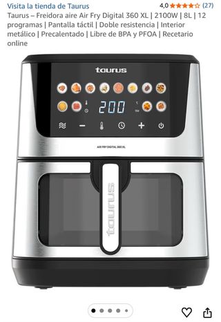 Freidora de Aire Taurus (NUEVA)