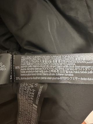 Abrigo Zara Negro con Capucha y Pelo