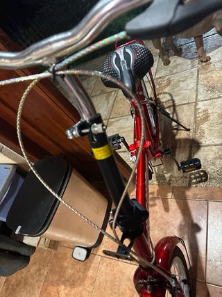 Bicicleta plegable roja