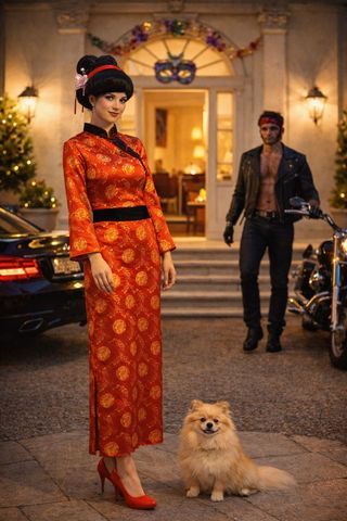 Disfraz Carnaval Geisha Talla M-L