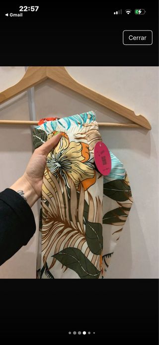 Traje floral americana y pantalón