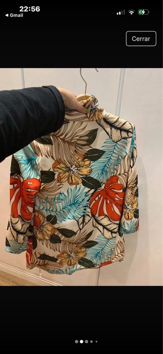 Traje floral americana y pantalón