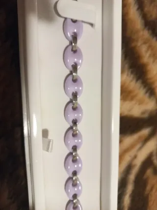 Pulsera Lotus Lila y Plata