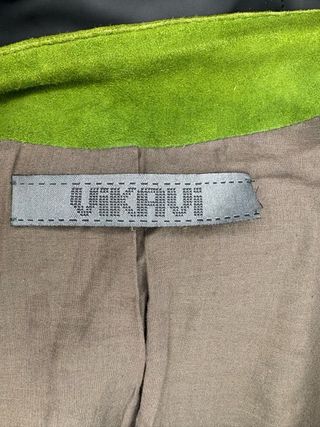 Vestido VIKAVI de ante auténtico bicolor Vintage