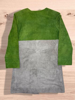 Vestido VIKAVI de ante auténtico bicolor Vintage