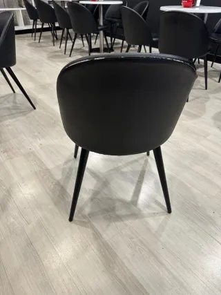 Sillas polipiel negras
