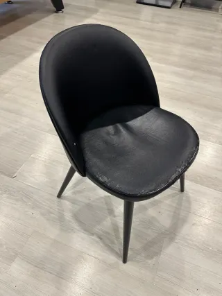 Sillas polipiel negras