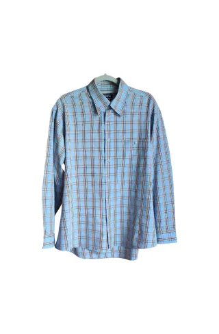Camisa cuadros azules con colores - Dustin Vintage