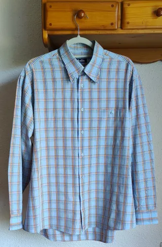 Camisa cuadros azules con colores - Dustin Vintage
