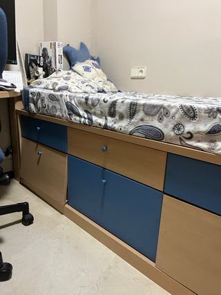 Mueble cama con 6 cajones