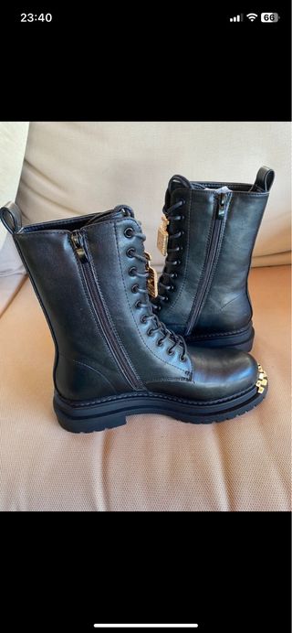 Stivali Donna Givana Neri con Oro