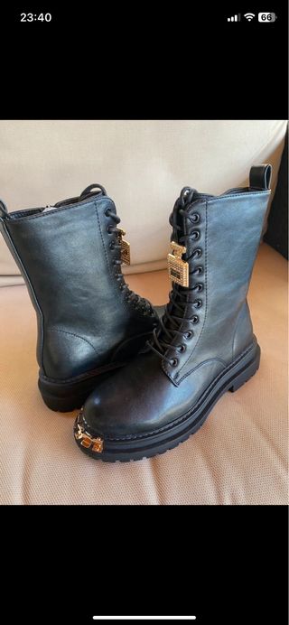 Stivali Donna Givana Neri con Oro