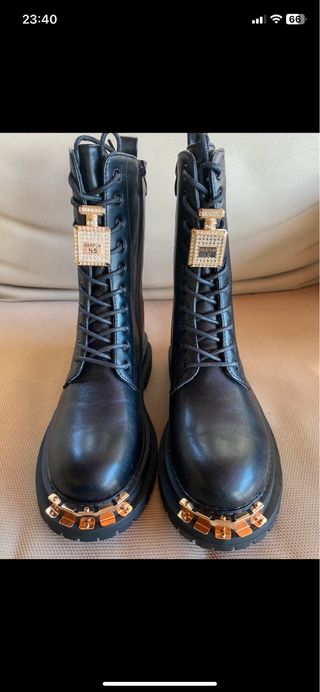 Stivali Donna Givana Neri con Oro