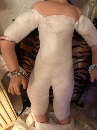 Muñeca Vintage Grande Vestido Hecho a Mano