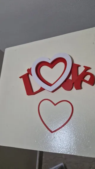 Portafoto Love Cuore Rosso Bianco