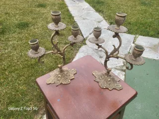 Candelabros de Bronce Vintage