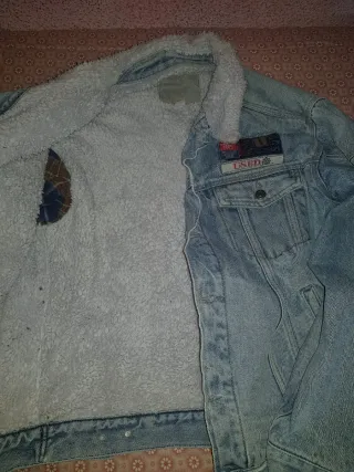 Chaqueta vaquera con forro sherpa Unisex
