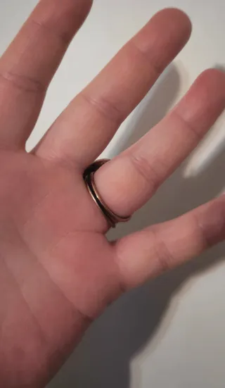 Anillo cobre ajustable con cristales naturales