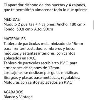 Aparador moderno blanco y beige