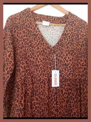 Vestido estampado leopardo