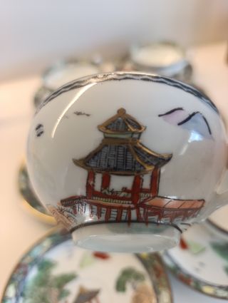 Juego de té porcelana de Macao
