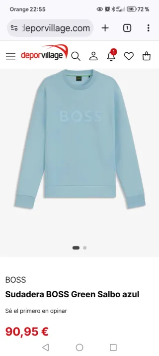Sudadera BOSS azul nueva