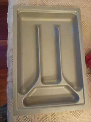 Bandeja organizadora cubiertos gris