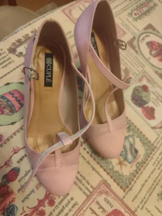 Zapatos CUPLÉ rosa tacón alto boda comunión