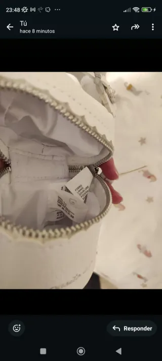 Funda chupete Pasito a Pasito blanca