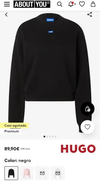 Sudadera Hugo Boss woman  Negra Nueva