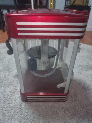 Máquina de Palomitas Retro Roja y Plateada