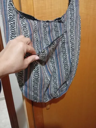 Bolso de tela étnico multicolor