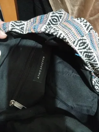 Bolso de tela étnico multicolor