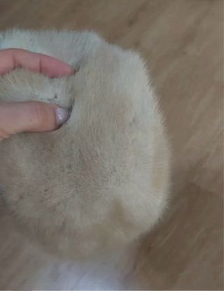 GORRO Piel Natural Vintage Beige Bien conservad