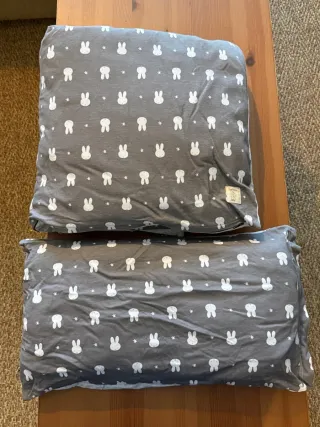 Nórdico Minicuna Estampado Conejos Gris