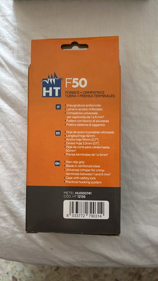 HT F50 Tijeras y Crimpadora para Cables
