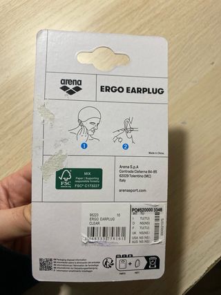 Tapones Oído Piscina Natación Arena Ergo