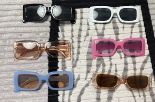 Occhiali da sole rettangolari alla moda