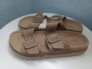Sandalias Oysho Beige Talla 40 Nuevas Con Etiqueta