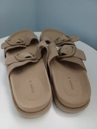 Sandalias Oysho Beige Talla 40 Nuevas Con Etiqueta