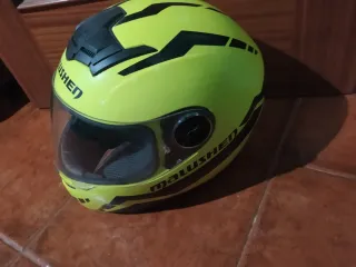 Casco de moto amarillo Malushen