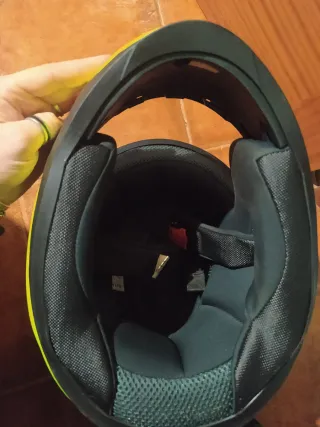 Casco de moto amarillo Malushen