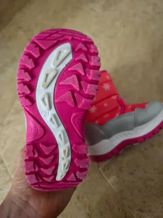 Botas de nieve Daclay niña rosa y gris. Talla 24