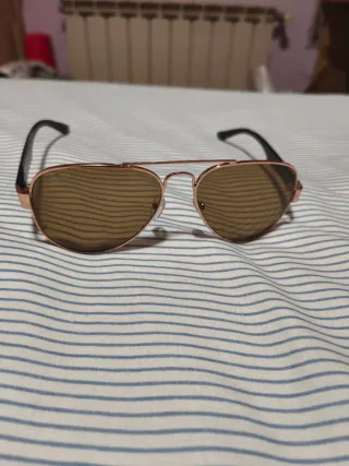 Gafas de sol aviador hombre doradas