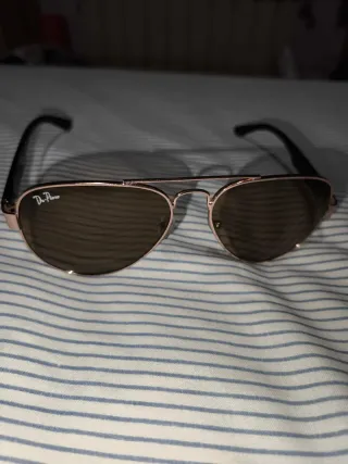 Gafas de sol aviador hombre doradas