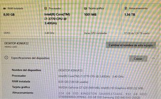 PC Sobremesa Medion i7 + 2 SSD + 1 HDD