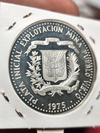 Moneda Plata Arte Taino 10 Pesos Rep. Dominicana 1