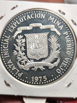 Moneda Plata Arte Taino 10 Pesos Rep. Dominicana 1