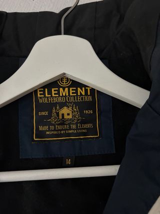 Parka Element Talla 14 Azul Marino