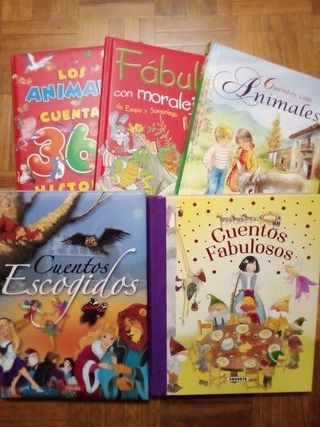 LOTE 5 LIBROS DE CUENTOS Y FABULAS INFANTILES